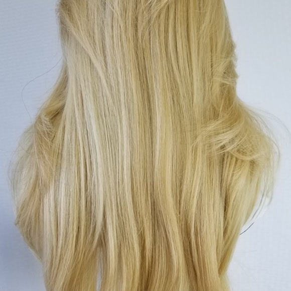 Free part human hair lace front wig main image 5